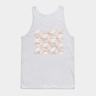 Dazzling marble geo - soft taupe Tank Top